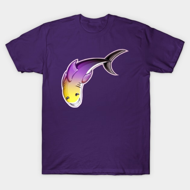 Enby Shark T-Shirt by Zorveechu